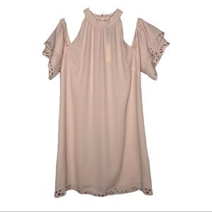 Sugar + Lips Halter Top Cold Shoulder Eyelet Dress